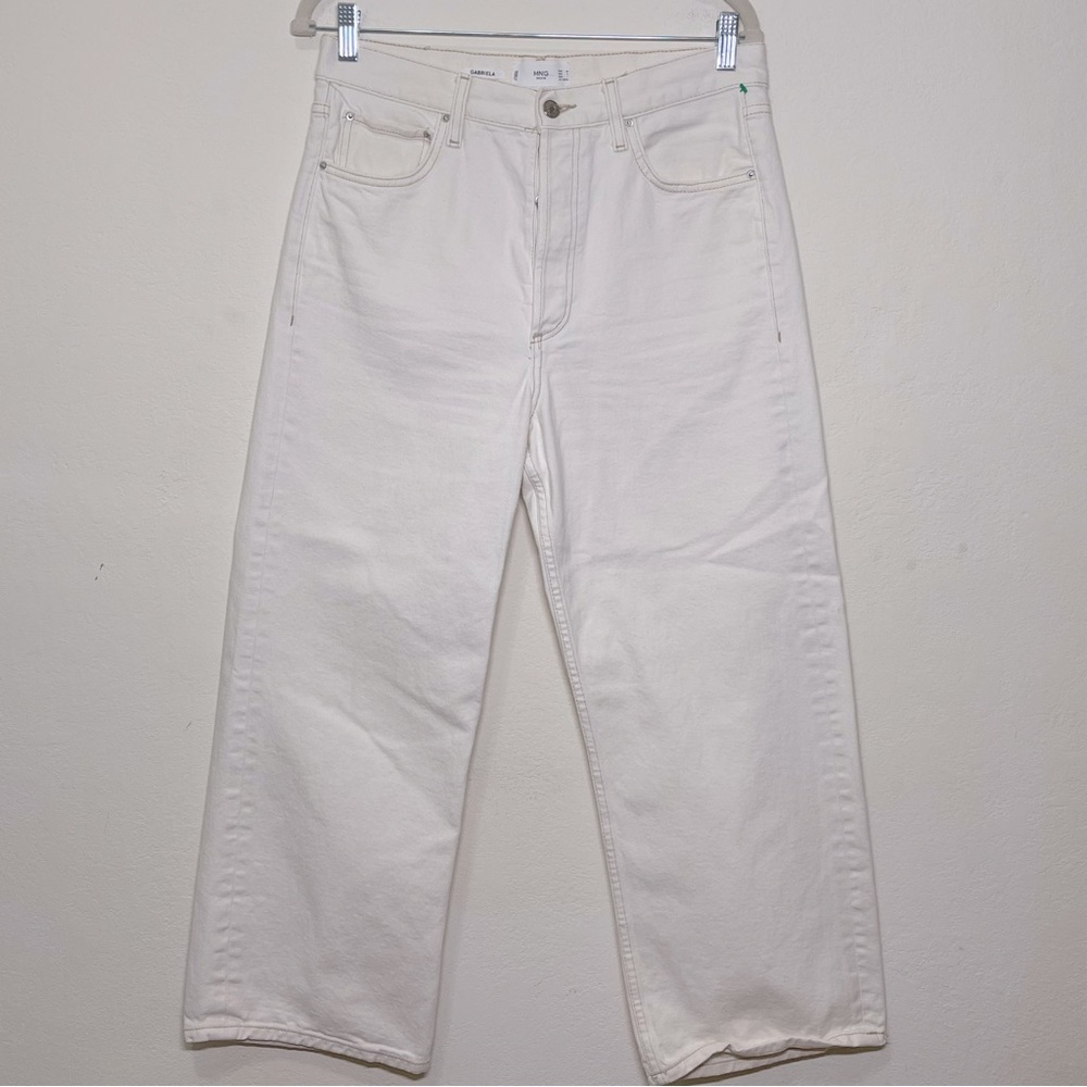MANGO Gabriela Jeans - White In Denim Size 8